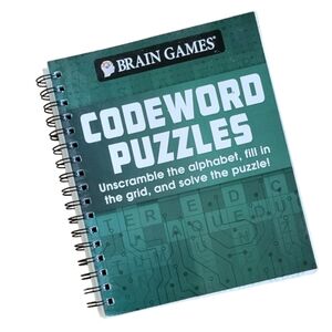Brain Games Codeword Puzzle Book Spiral Bound